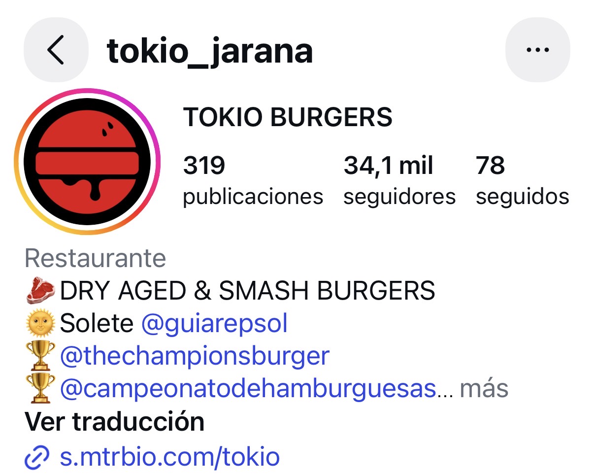 Perfil de Instagram @tokio_jarana